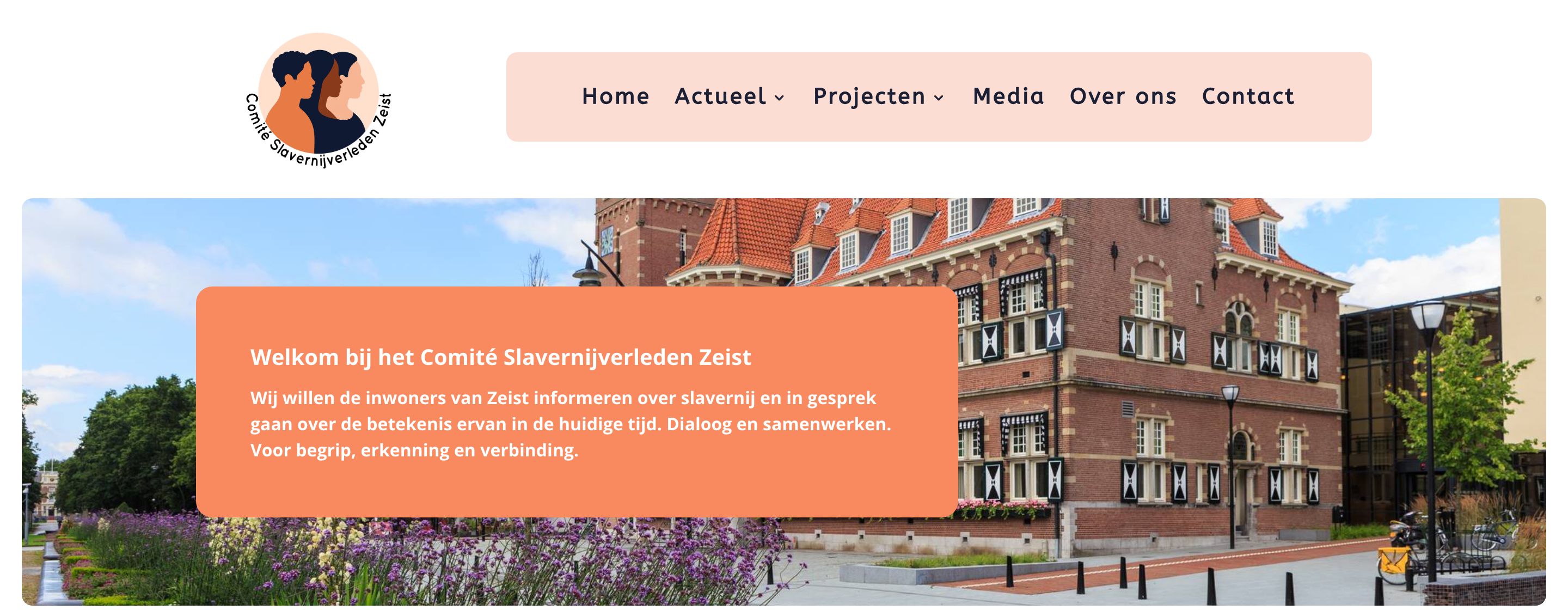 Homepage van Comité Slavernijverleden Zeist